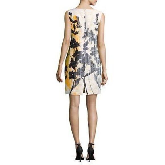 ✨LAFAYETTE 148 NEW YORK 'FAITH' PRINT SLEEVELESS SHEATH SZ 4 DRESS✨ - Picture 2 of 9